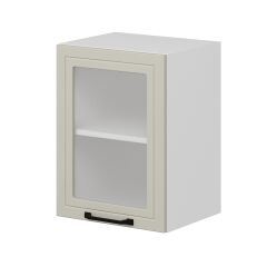 Alvinka Mutfak Modül Mbr_A Üst 1Dk1R 45-H60Cm Dolap Cam Beyaz Kumtaşı