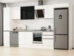 Alvinka 385X222 Cm High Gloss Mutfak Dolabı Mbb-E80B45S60-3 High Gloss | Beyaz - Mdf