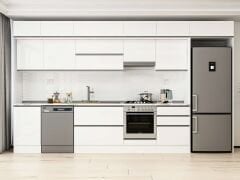 Alvinka 400X240 Cm High Gloss Mutfak Dolabı Mb-E90S50S60-1 High Gloss | Beyaz - Mdf