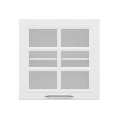 Alvinka Mutfak Modül Mbr_C Üst 1Dk1R 60-H60Cm Dolap Cam Beyaz Beyaz Mdf