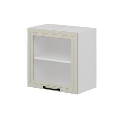 Alvinka Mutfak Modül Mbr_A Üst 1Dk1R 60-H60Cm Dolap Cam Beyaz Kumtaşı