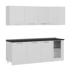 Minar 225Cm Köşe Mutfak Dolabı - Beyaz K225-B1