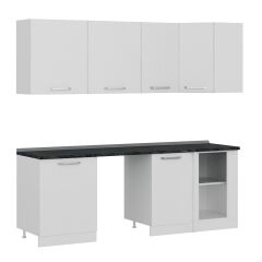 Minar 225Cm Köşe Mutfak Dolabı - Beyaz K225-B2