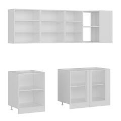 Minar 225Cm Köşe Mutfak Dolabı - Beyaz K225-B2