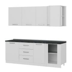 Minar 225Cm Köşe Mutfak Dolabı - Beyaz K225-B3