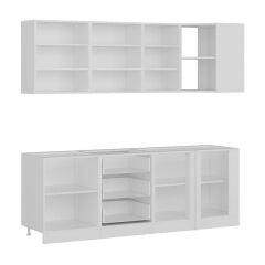 Minar 225Cm Köşe Mutfak Dolabı - Beyaz K225-B3