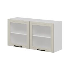 Alvinka Mutfak Modül Mbr_A Üst 2Dk1R 120-H60Cm Dolap Cam Beyaz Kumtaşı