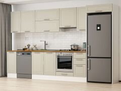 Alvinka 360X222 Cm Klasik Mebran Mutfak Dolabı Mb-E80S40S40-1 Mebran | Kumtaşı - Suntalam