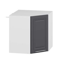 Alvinka Mutfak Modül Mbr_C Üst 1Dk1R 60-H60Cm Köşe Dolap Beyaz Antrasit Mdf