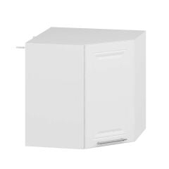 Alvinka Mutfak Modül Mbr_C Üst 1Dk1R 60-H60Cm Köşe Dolap Beyaz Beyaz Mdf