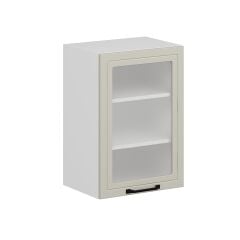 Alvinka Mutfak Modül Mbr_A Üst 1Dk2R 50-H72Cm Dolap Cam Beyaz Kumtaşı