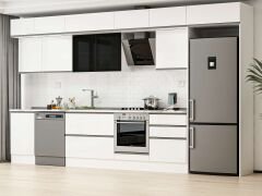 Alvinka 400X240 Cm High Gloss Mutfak Dolabı Mb-E90S50S60-3 High Gloss | Beyaz - Mdf