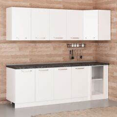 Minar 240Cm Köşe Mutfak Dolabı - Beyaz K240-B1