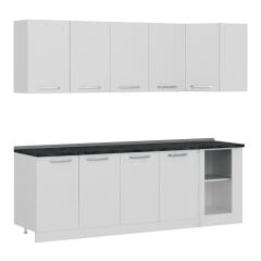 Minar 240Cm Köşe Mutfak Dolabı - Beyaz K240-B1