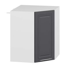 Alvinka Mutfak Modül Mbr_C Üst 1Dk1R 60-H72Cm Köşe Dolap Beyaz Antrasit Mdf