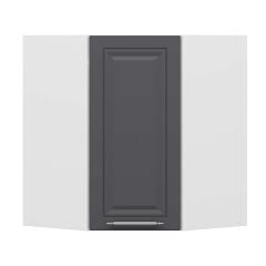 Alvinka Mutfak Modül Mbr_C Üst 1Dk1R 60-H72Cm Köşe Dolap Beyaz Antrasit Mdf