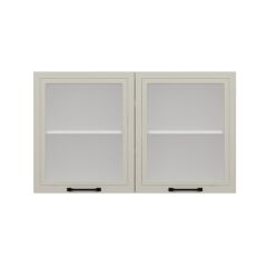 Alvinka Mutfak Modül Mbr_A Üst 2Dk1R 120-H72Cm Dolap Cam Beyaz Kumtaşı
