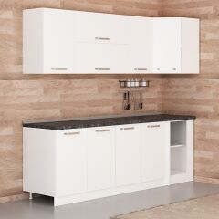 Minar 240Cm Köşe Mutfak Dolabı - Beyaz K240-B2