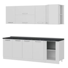 Minar 240Cm Köşe Mutfak Dolabı - Beyaz K240-B2