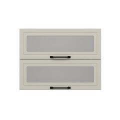 Alvinka Mutfak Modül Mbr_A Üst 2Yk1R 80-H60Cm Dolap Cam Beyaz Kumtaşı