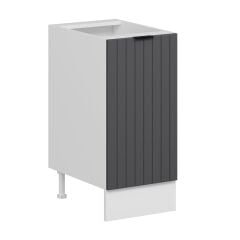 Alvinka Mutfak Modül Mbr_B Alt 1K1R 40Cm Dolap Beyaz Antrasit Mdf