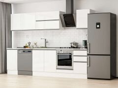 Alvinka 290X210 Cm High Gloss Mutfak Dolabı M-E80S45S45-2 High Gloss | Beyaz - Mdf