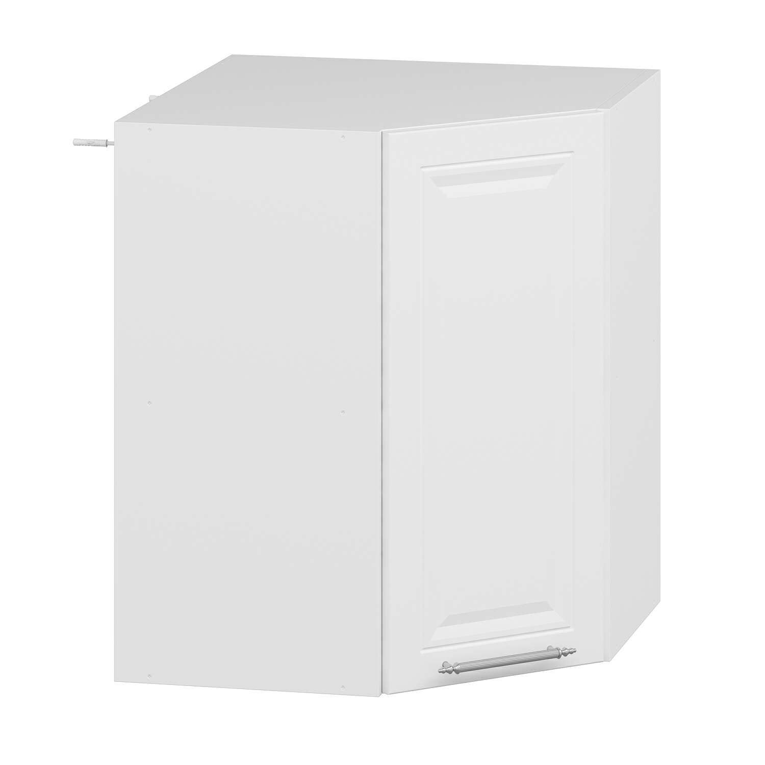 Alvinka Mutfak Modül Mbr_C Üst 1Dk1R 60-H72Cm Köşe Dolap Beyaz Beyaz Mdf