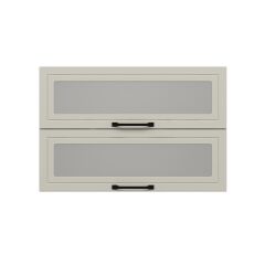 Alvinka Mutfak Modül Mbr_A Üst 2Yk1R 90-H60Cm Dolap Cam Beyaz Kumtaşı