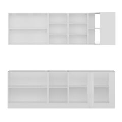 Minar 240Cm Köşe Mutfak Dolabı - Beyaz/Antrasit K240-A1