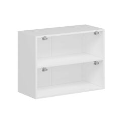 Alvinka Mutfak Modül Mbr_C Üst 2Yk1R 80-H60Cm Dolap Cam Beyaz Kumtaşı