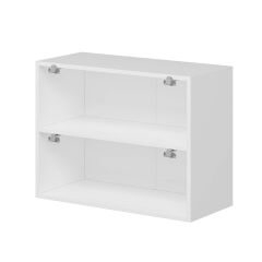 Alvinka Mutfak Modül Mbr_C Üst 2Yk1R 80-H60Cm Dolap Cam Beyaz Kumtaşı