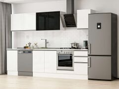 Alvinka 290X210 Cm High Gloss Mutfak Dolabı M-E80S45S45-3 High Gloss | Beyaz - Mdf