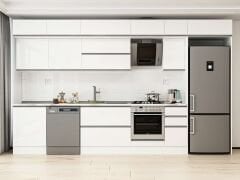 Alvinka 390X240 Cm High Gloss Mutfak Dolabı Mb-E90S60S40-2 High Gloss | Beyaz - Mdf