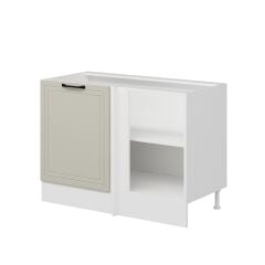 Alvinka Mutfak Modül Mbr_A Alt 1K1R 120Cm Köşe Dolap Beyaz Kumtaşı