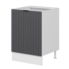 Alvinka Mutfak Modül Mbr_B Alt 1K1R 60Cm Dolap Beyaz Antrasit Mdf