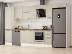 Alvinka 380X222 Cm Klasik Mebran Mutfak Dolabı Mbb-E90B50S40-2 Mebran | Kumtaşı - Suntalam