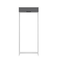Alvinka Mutfak Modül Mbr_A 90-H222Cm Buzdolabı Beyaz Antrasit