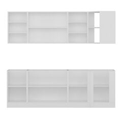 Minar 240Cm Köşe Mutfak Dolabı - Beyaz/Dore K240-D2