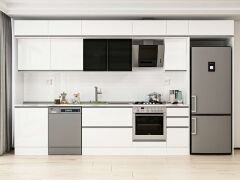 Alvinka 390X240 Cm High Gloss Mutfak Dolabı Mb-E90S60S40-3 High Gloss | Beyaz - Suntalam