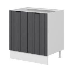 Alvinka Mutfak Modül Mbr_B Alt 2K1R 80Cm Dolap Beyaz Antrasit Mdf