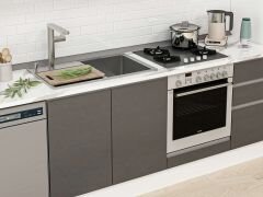 Alvinka 375X222 Cm High Gloss Mutfak Dolabı Mbb-E80B50S45-2 High Gloss | Antrasit - Suntalam