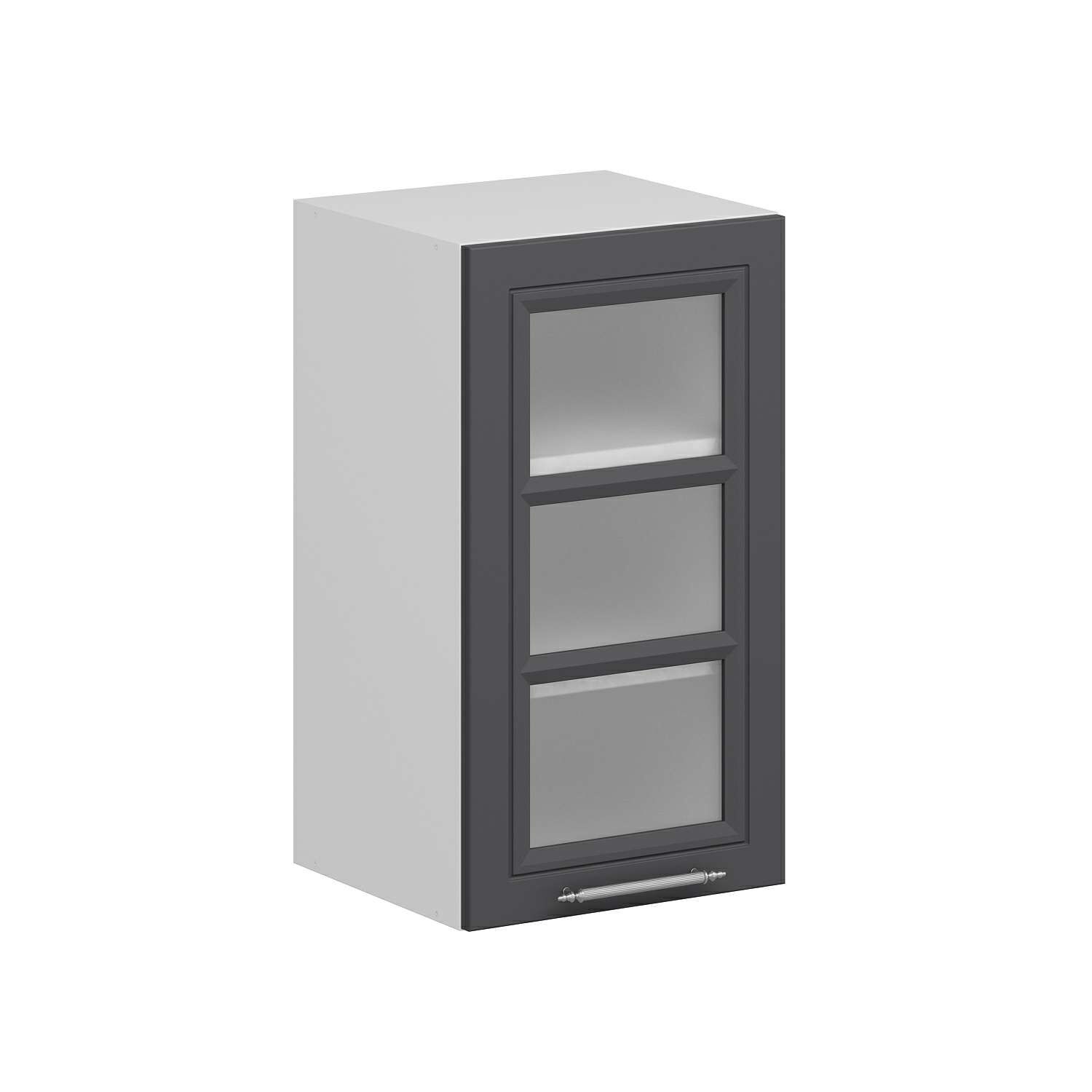 Alvinka Mutfak Modül Mbr_C Üst 1Dk2R 40-H72Cm Dolap Cam Beyaz Antrasit Suntalam