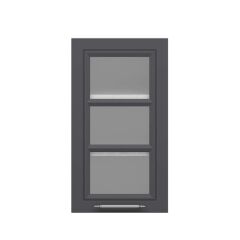 Alvinka Mutfak Modül Mbr_C Üst 1Dk2R 40-H72Cm Dolap Cam Beyaz Antrasit Suntalam