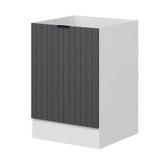 Alvinka Mutfak Modül Mbr_B Alt 1K 60Cm Evye Dolap Beyaz Antrasit Suntalam