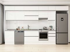 Alvinka 395X240 Cm High Gloss Mutfak Dolabı Mb-E90S60S45-1 High Gloss | Beyaz - Suntalam