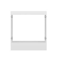 Alvinka Mutfak Modül Mbr_B Alt 2K 80Cm Evye Dolap Beyaz Antrasit Suntalam