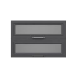 Alvinka Mutfak Modül Mbr_C Üst 2Yk1R 90-H60Cm Dolap Cam Beyaz Antrasit