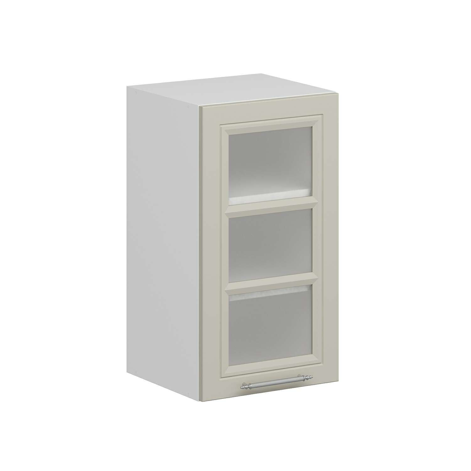 Alvinka Mutfak Modül Mbr_C Üst 1Dk2R 40-H72Cm Dolap Cam Beyaz Kumtaşı Suntalam