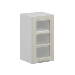 Alvinka Mutfak Modül Mbr_C Üst 1Dk2R 40-H72Cm Dolap Cam Beyaz Kumtaşı Mdf