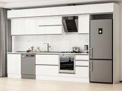 Alvinka 395X240 Cm High Gloss Mutfak Dolabı Mb-E90S60S45-2 High Gloss | Beyaz - Mdf